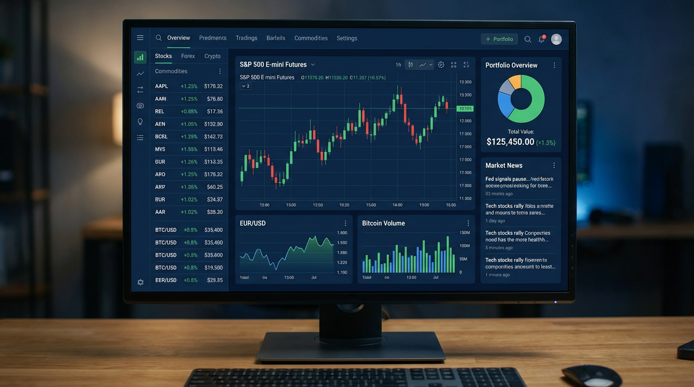 Plataforma Quotex Brasil - Dashboard completo com gráficos e ferramentas de trading
